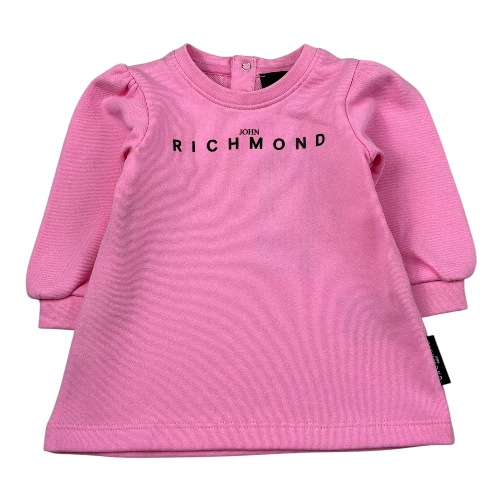 John Richmond Abito Felpa tinta unita con Logo Rosa per Neonata RIA26020VE ROSA JOHN RICHMOND 