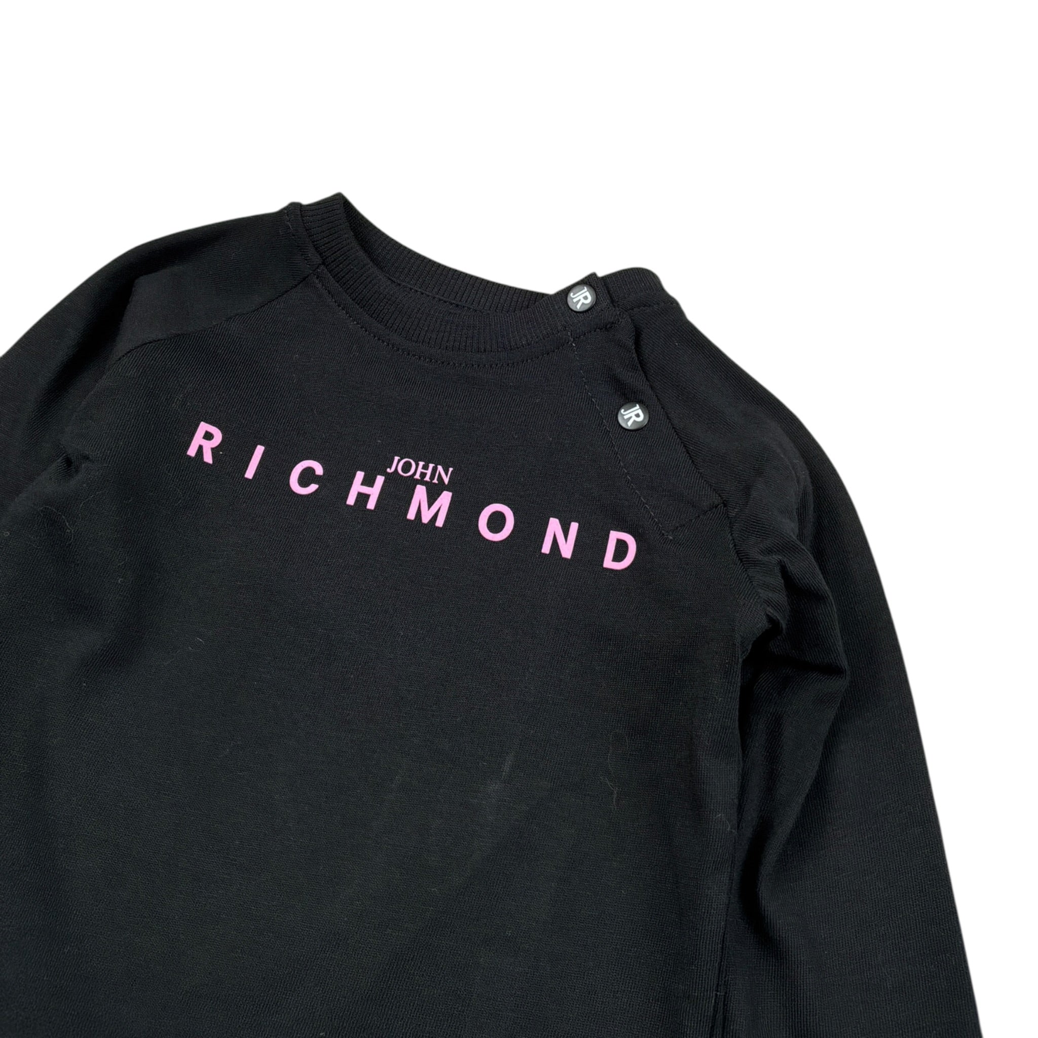 John Richmond Shirt tinta unita con Logo Nero per Neonata RIA26022TS NERO JOHN RICHMOND 