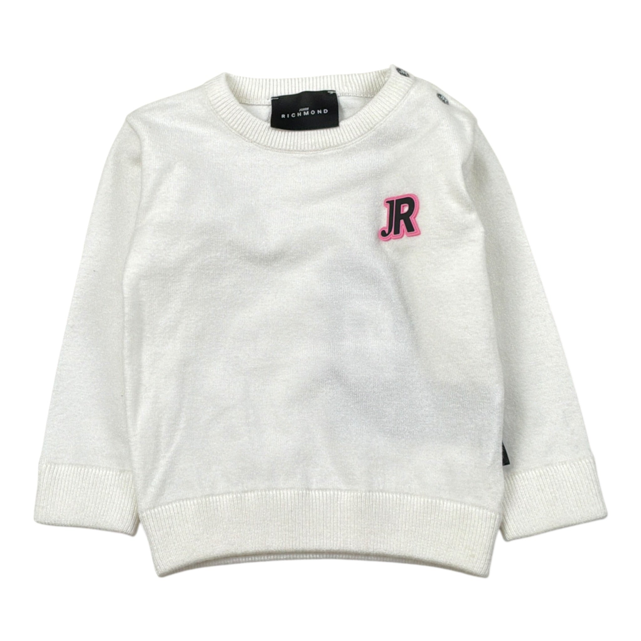 John Richmond Maglia tinta unita con Logo Panna per Neonata RIA26028MA PANNA JOHN RICHMOND 