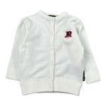 John Richmond Cardigan tinta unita con Logo Bianco per Neonata RIA26029CD BIANCO JOHN RICHMOND 