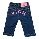 John Richmond Jeans tinta unita con Logo Blu per Neonata RIA26031JE BLU JOHN RICHMOND 