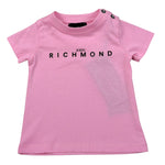 John Richmond T-Shirt tinta unita con Brillantini Rosa per Neonata RIA26033TS ROSA JOHN RICHMOND 