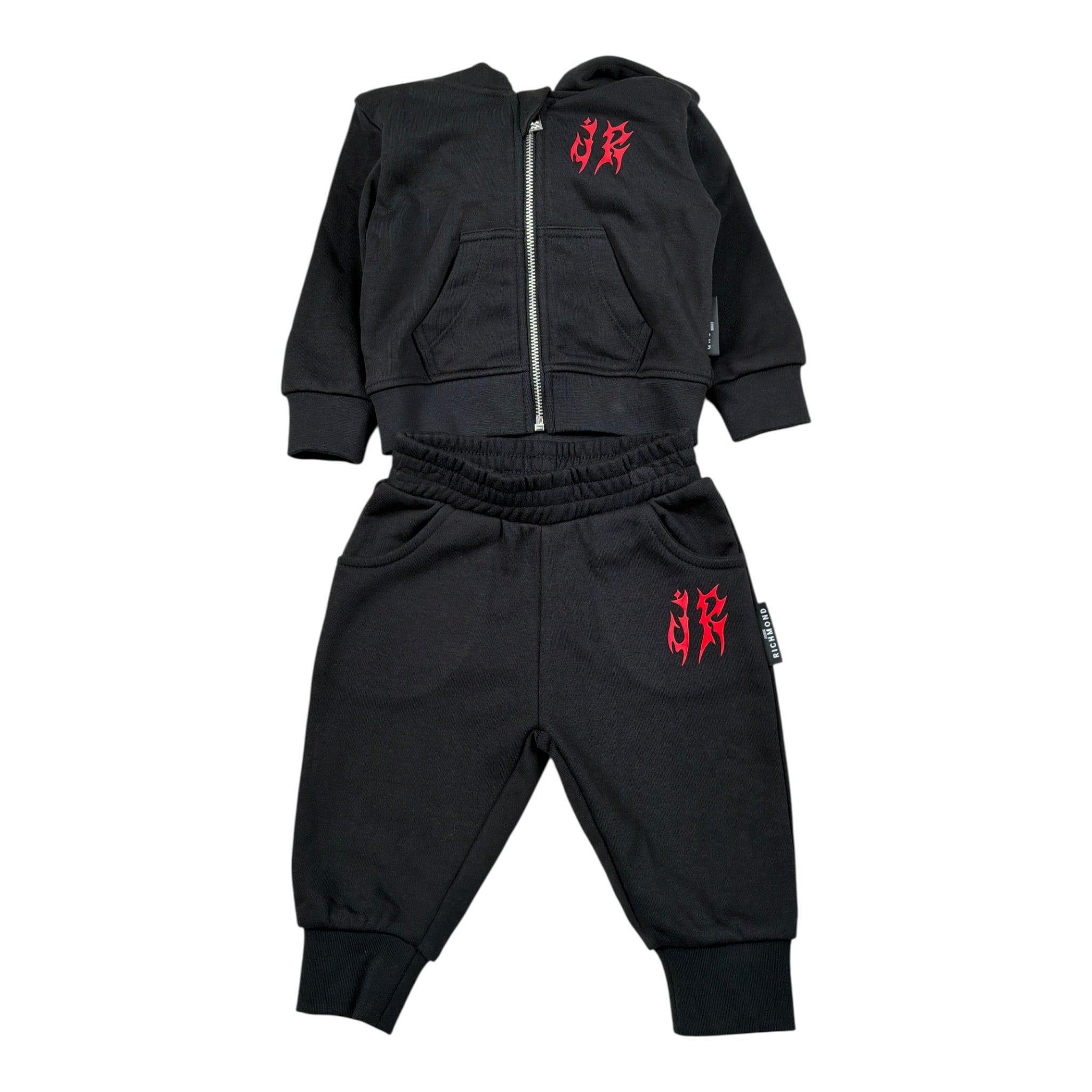 John Richmond Completo 2Pz Felpa-Pantalone Nero per Neonato RIA26035CF NERO JOHN RICHMOND 