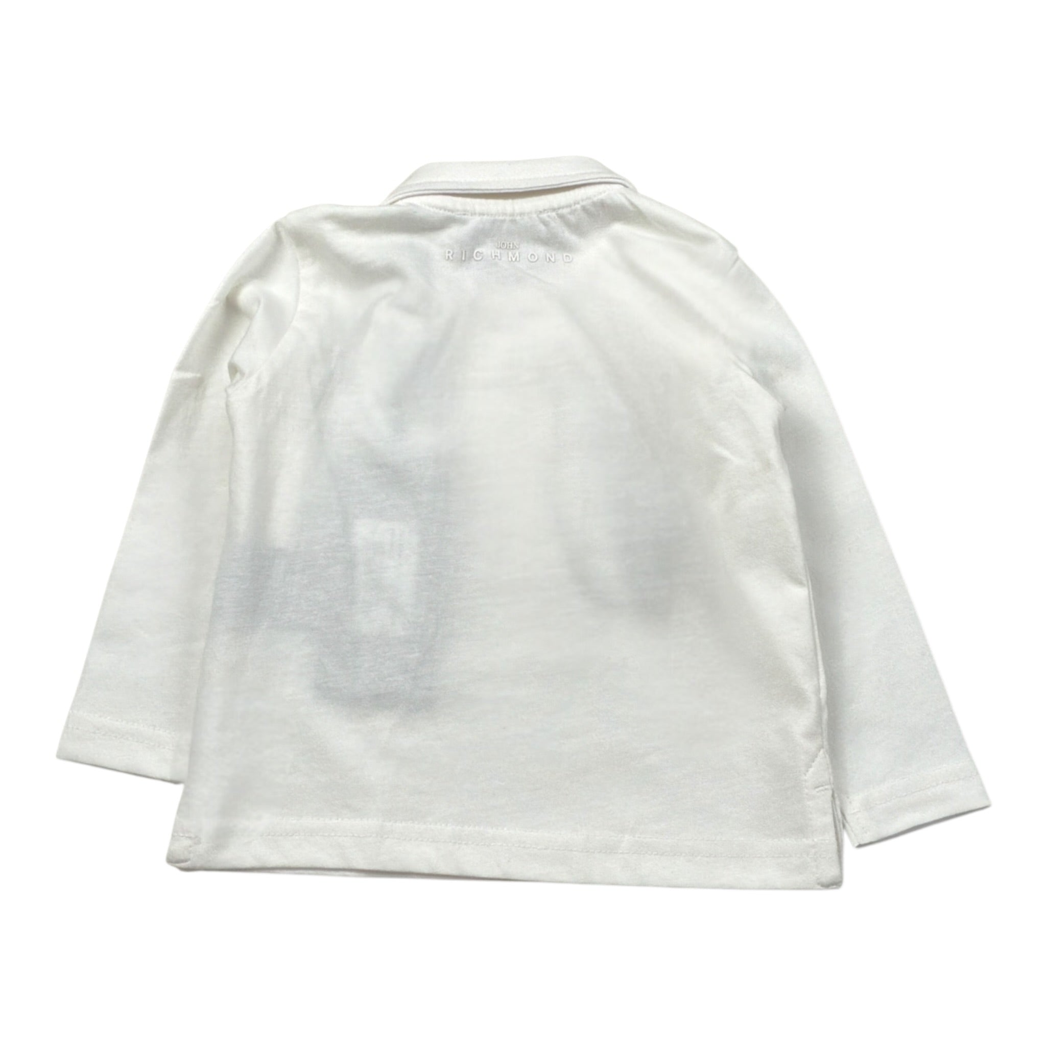 John Richmond Polo tinta unita con Logo Bianco per Neonato RIA26042PO BIANCO JOHN RICHMOND 
