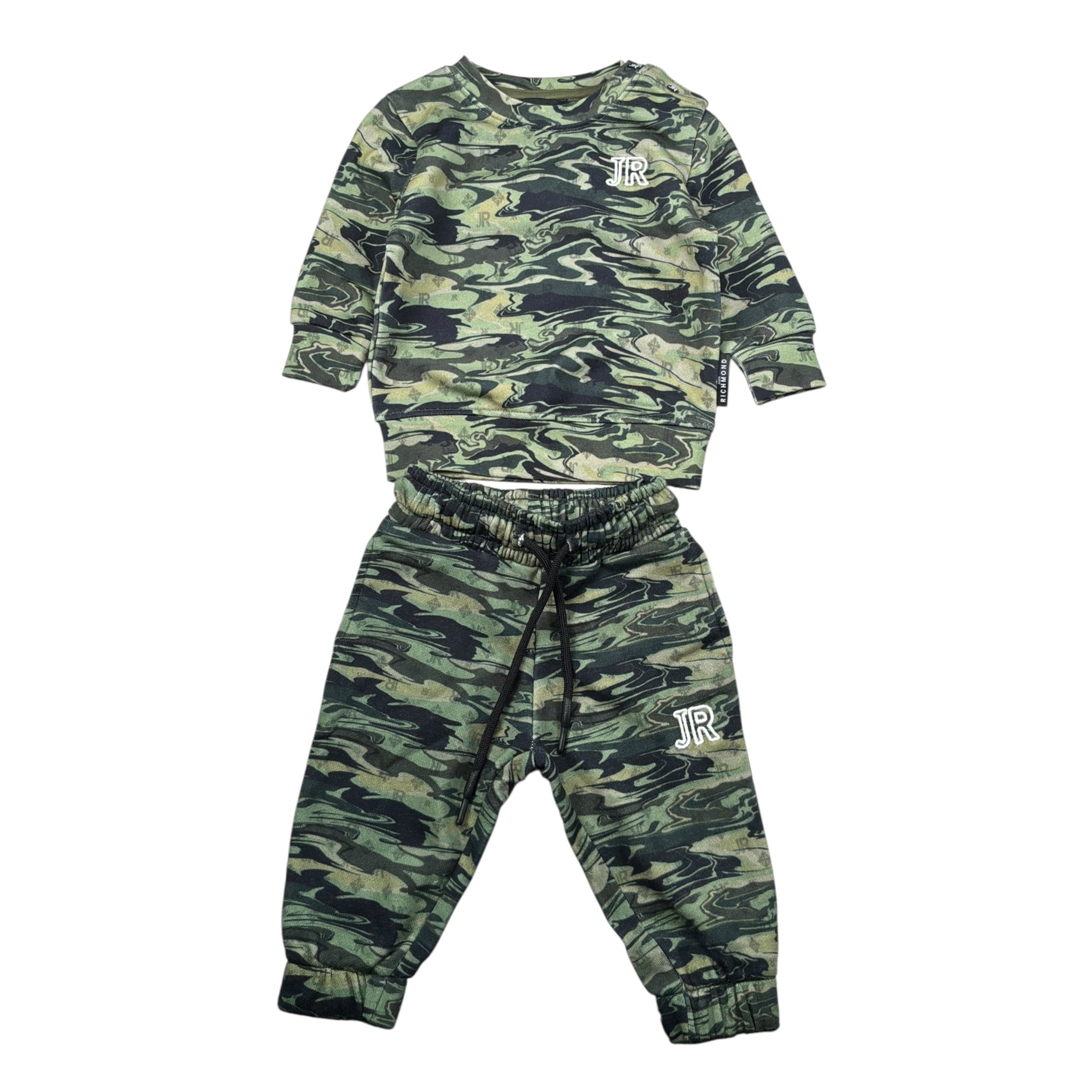 John Richmond Completo 2Pz Felpa-Pantalone Modello Tuta Verde per Neonato RIA26048CF VERDE JOHN RICHMOND 