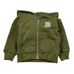 John Richmond Felpa tinta unita con Zip E Cappuccio Verde per Neonato RIA26051FE VERDE JOHN RICHMOND 
