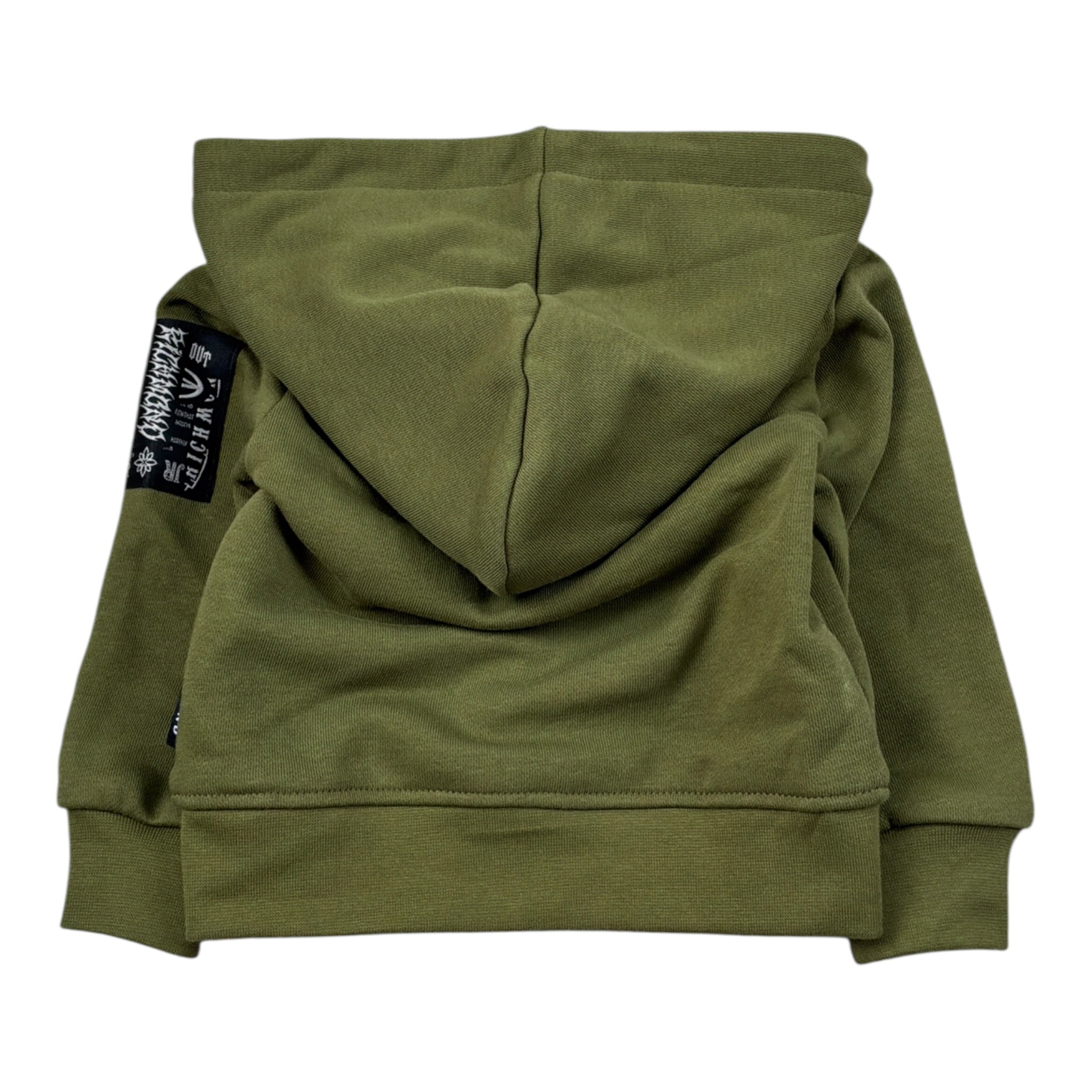 John Richmond Felpa tinta unita con Zip E Cappuccio Verde per Neonato RIA26051FE VERDE JOHN RICHMOND 