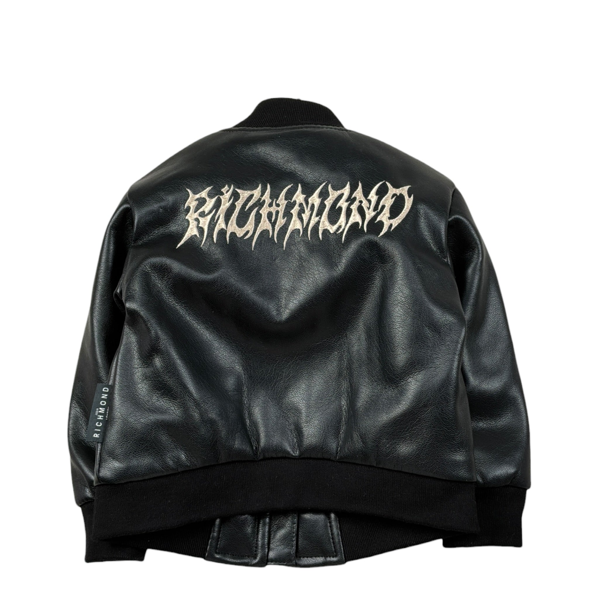 John Richmond Giubbino Ecopelle tinta unita con Zip Nero per Neonato RIA26069GB NERO JOHN RICHMOND 