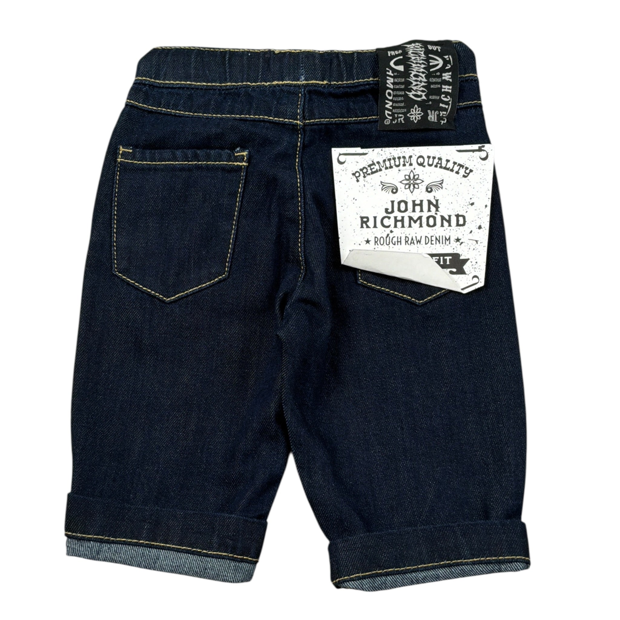 John Richmond Jeans tinta unita con Elastico In Vita Blu per Neonato RIA26070JE BLU JOHN RICHMOND 