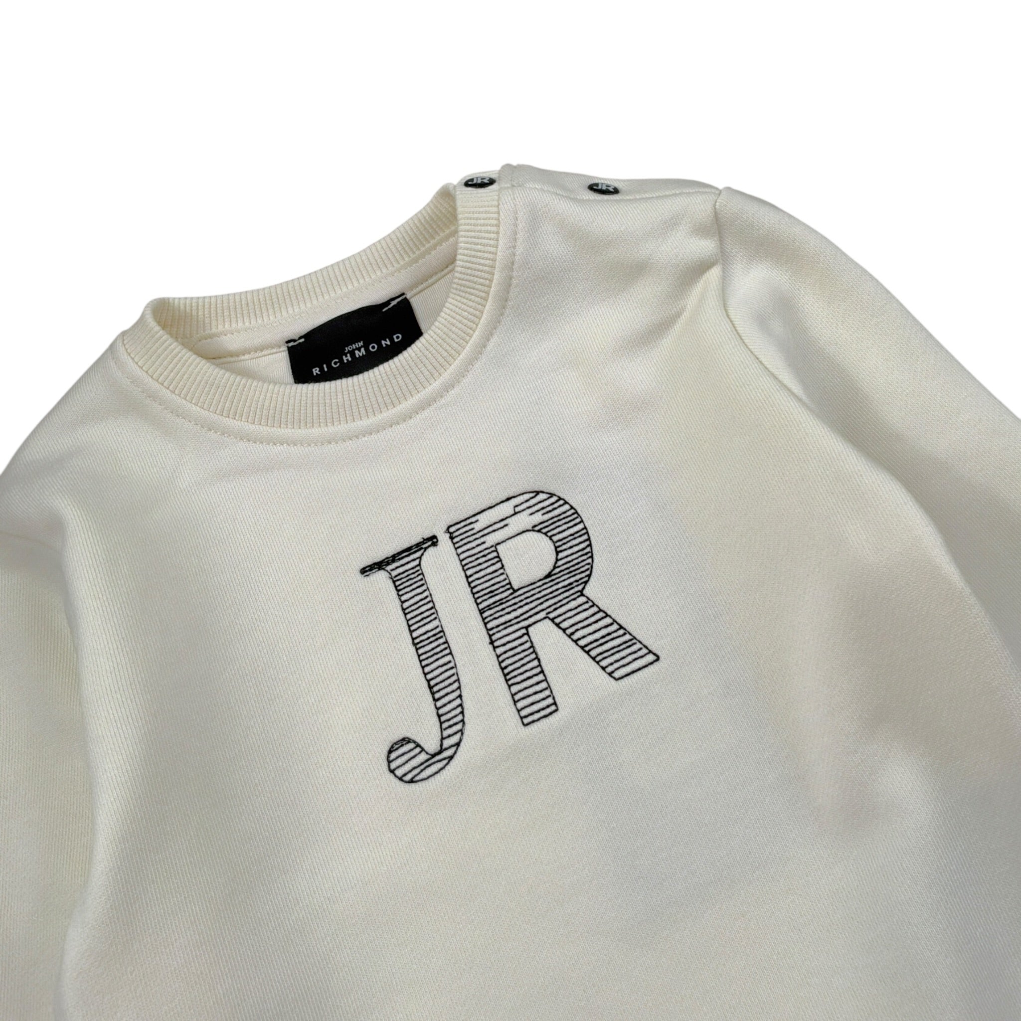 John Richmond Felpa tinta unita con Logo Panna per Neonato RIA26073FE PANNA JOHN RICHMOND 