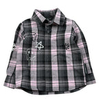 John Richmond Camicia tinta unita con Fantasia A Quadri Rosa per Neonata RIA26084CA ROSA JOHN RICHMOND 