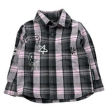 John Richmond Camicia tinta unita con Fantasia A Quadri Rosa per Neonata RIA26084CA ROSA JOHN RICHMOND 