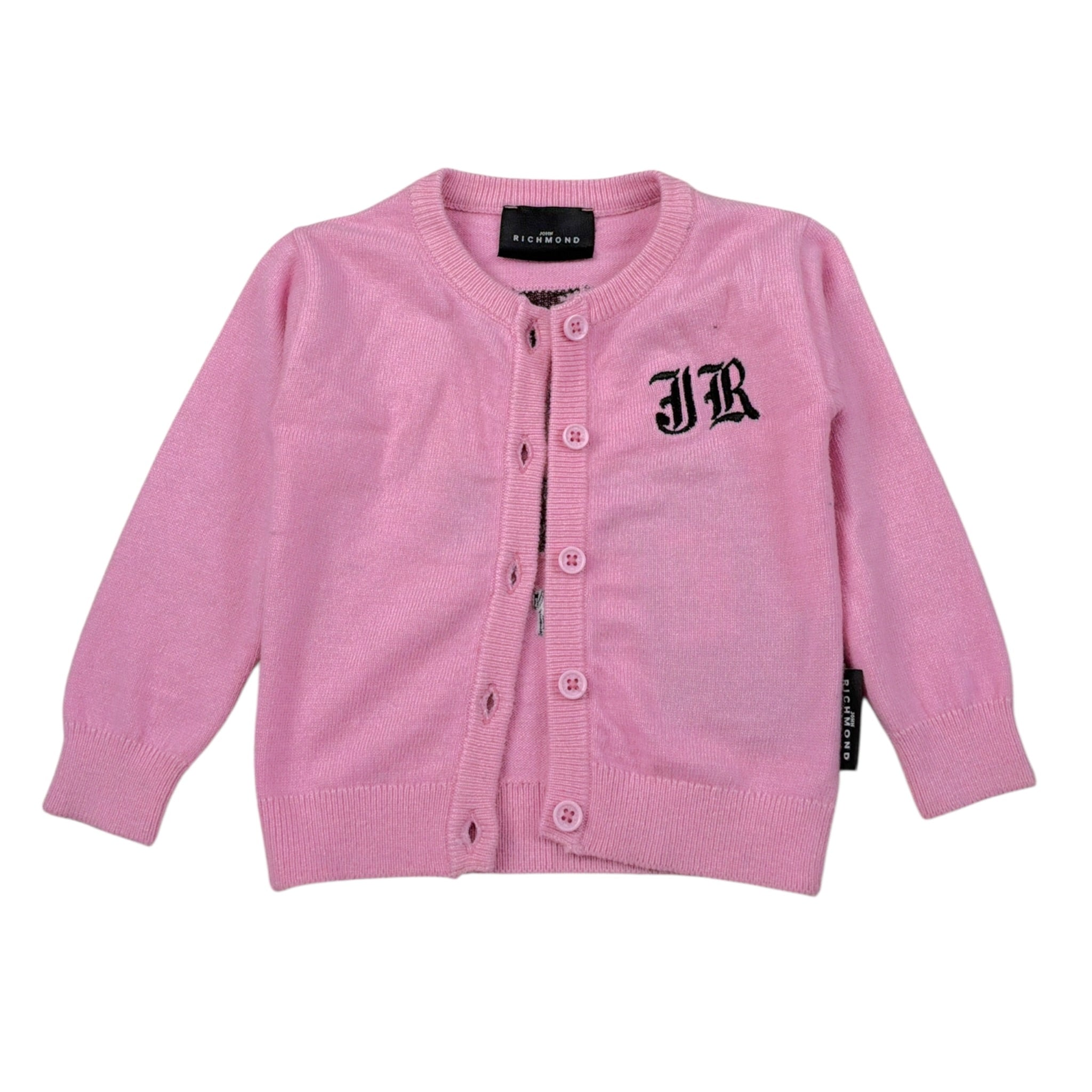 John Richmond Cardigan tinta unita con Logo Rosa per Neonata RIA26103CD ROSA JOHN RICHMOND 