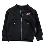 John Richmond Felpa tinta unita con Zip E Logo Nero per Neonata RIA26105FE NERO JOHN RICHMOND 