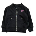 John Richmond Felpa tinta unita con Zip E Logo Nero per Neonata RIA26105FE NERO JOHN RICHMOND 