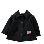 John Richmond Cappotto tinta unita con Stampa Nero per Neonata RIA26106CP NERO JOHN RICHMOND 