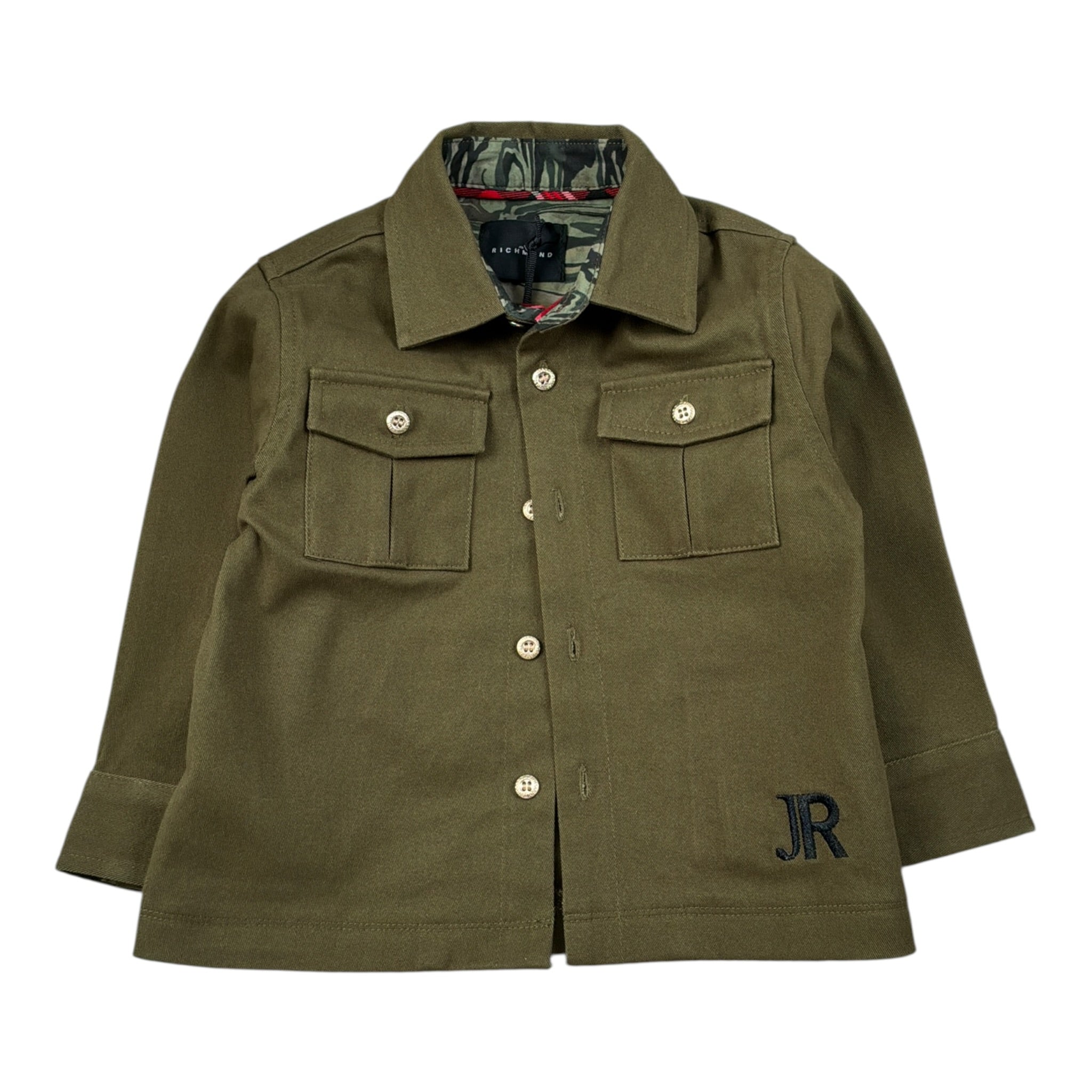 John Richmond Camicia tinta unita con Logo Verde per Neonato RIA26107CA VERDE JOHN RICHMOND 