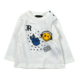 John Richmond Shirt tinta unita con Stampa Bianco per Neonato RIA26115TS BIANCO JOHN RICHMOND 