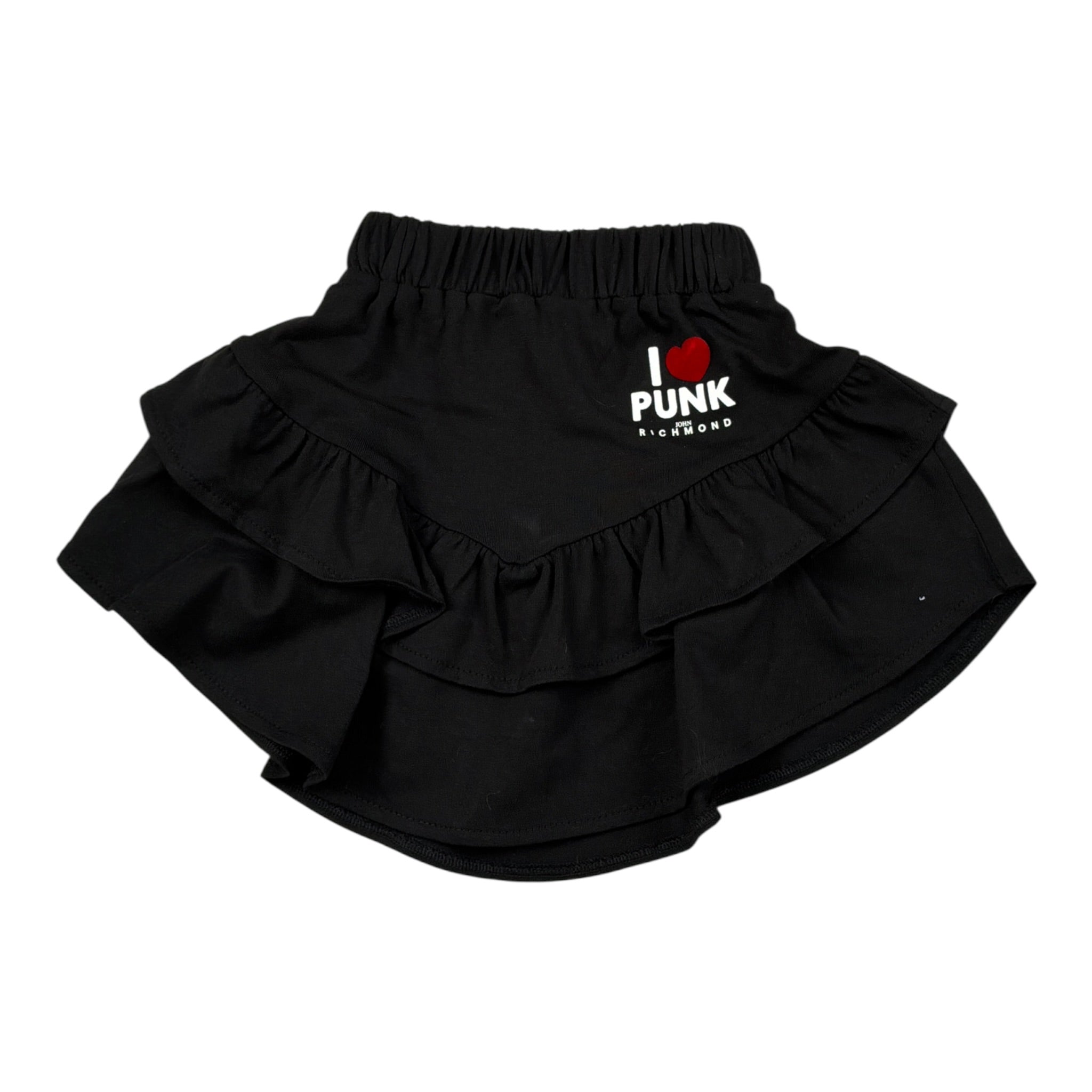 John Richmond Completo 2Pz Shirt-Gonna tinta unita con Logo Nero per Neonata RIA26134CJ NERO JOHN RICHMOND 