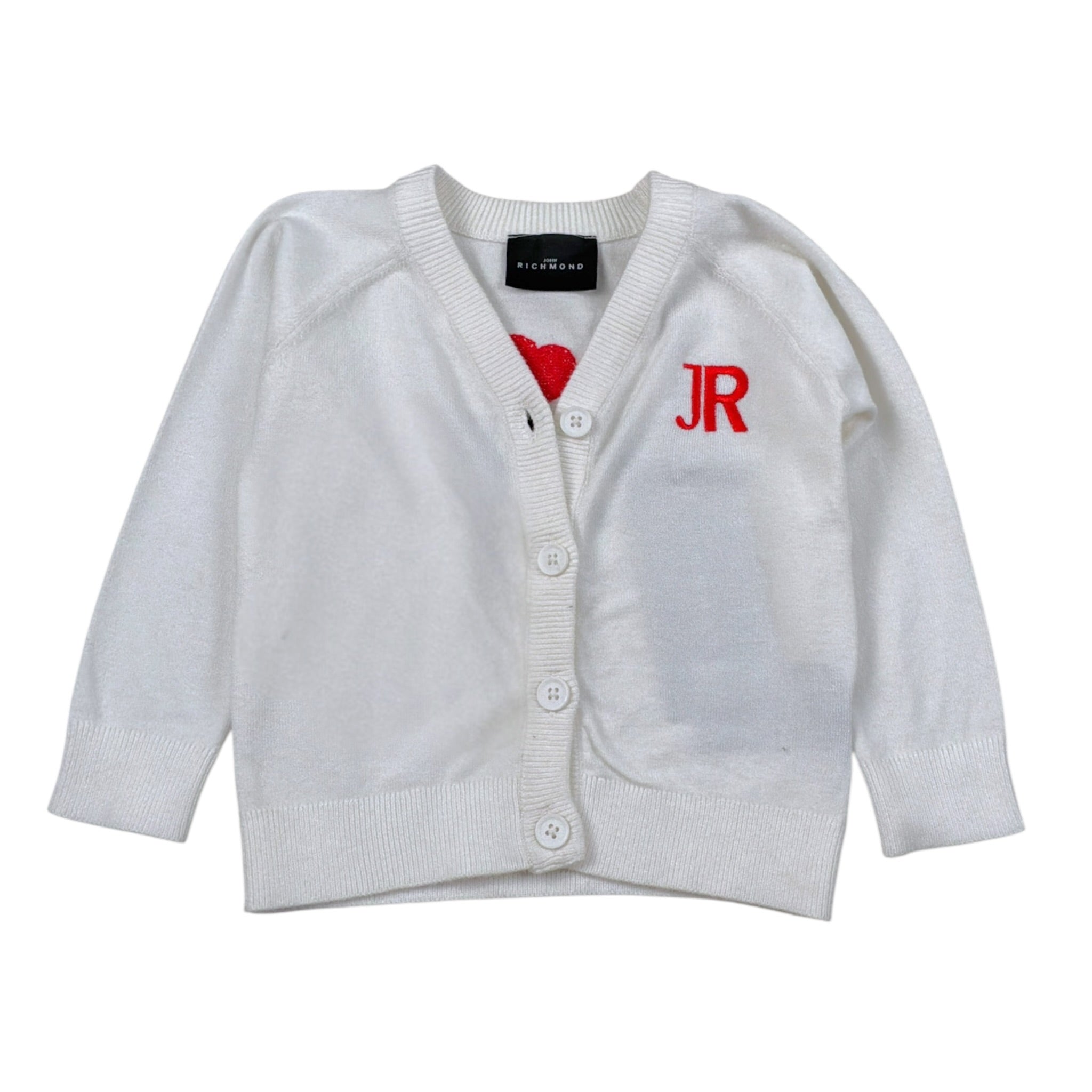 John Richmond Cardigan tinta unita con Stampa Bianco per Neonato RIA26138CD BIANCO JOHN RICHMOND 