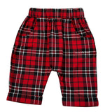 John Richmond Pantalone tinta unita con Fantasia Scozzese Rosso per Neonato RIA26140PA ROSSO JOHN RICHMOND 