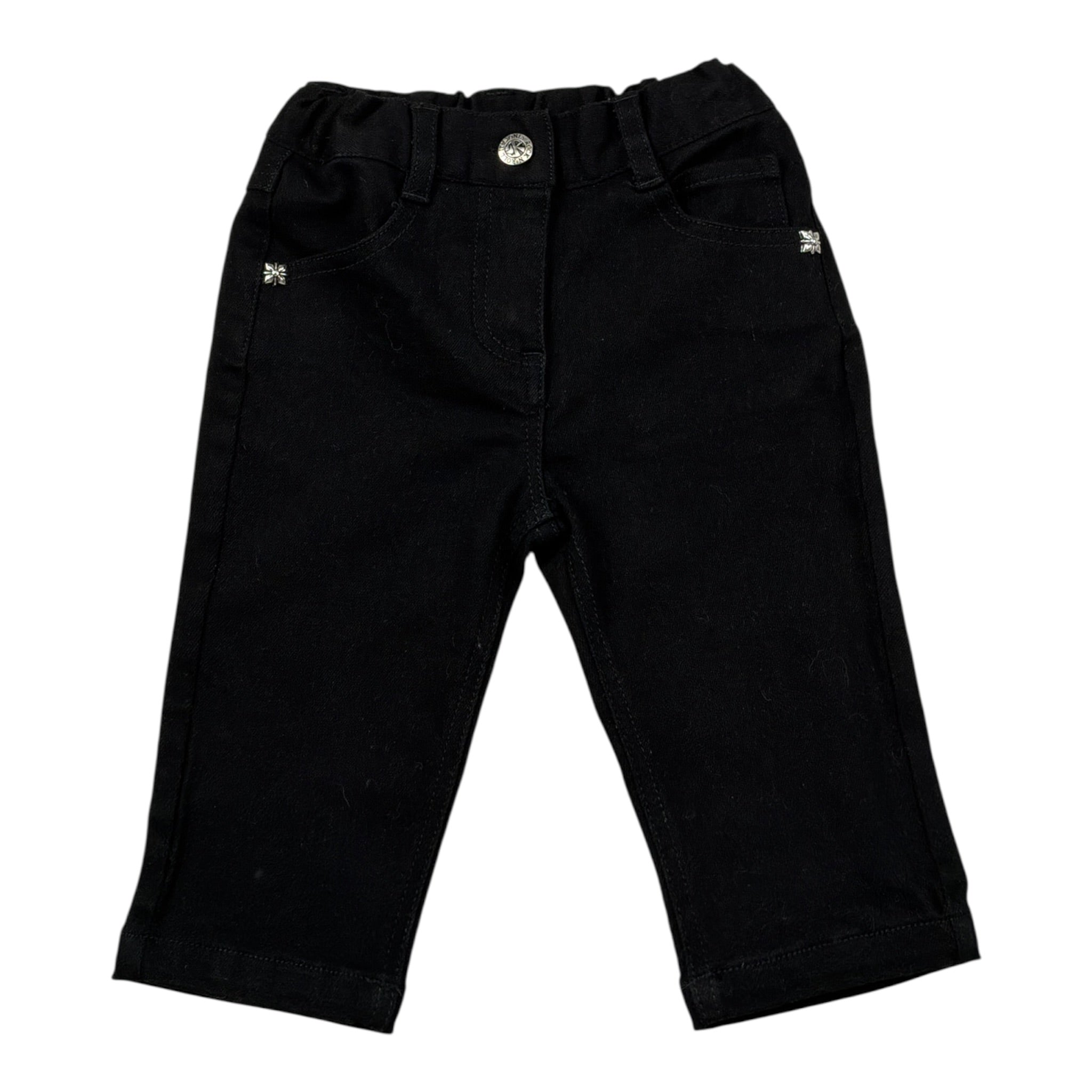 John Richmond Pantalone tinta unita con Elastico In Vita Nero per Neonata RIA26141JE NERO JOHN RICHMOND 