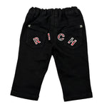 John Richmond Pantalone tinta unita con Elastico In Vita Nero per Neonata RIA26141JE NERO JOHN RICHMOND 