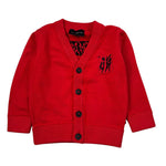 John Richmond Cardigan tinta unita con Stampa Rosso per Neonato RIIA26036CD ROSSO JOHN RICHMOND 