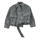 Trussardi Cappotto Modello Crop tinta unita Grigio per Bambina TGA26037CP GRIGIO TRUSSARDI 