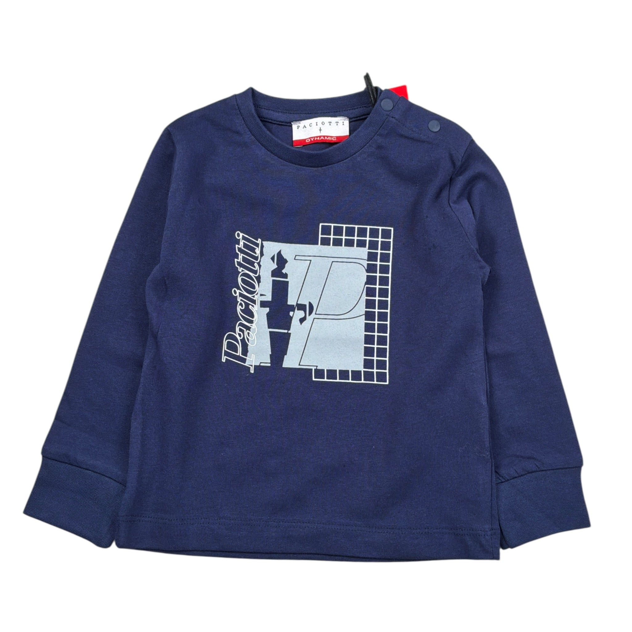 Cesare Paciotti Shirt tinta unita con Stampa Blu per Neonato TSP6322B BLU CESARE PACIOTTI 