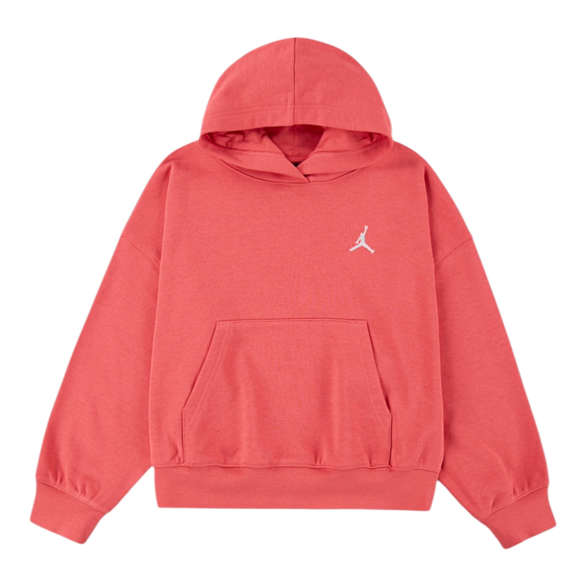 Jordan Felpa Chiusa con Cappuccio tinta unita Rosa per Bambina 45D753 ROSA JORDAN 