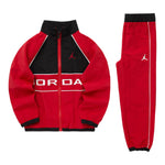 Jordan Completo 2 Pezzi Felpa-Pantalone Bicolore Rosso per Neonato 65D763 ROSSO JORDAN 