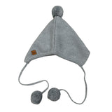 Jose' Varon Cappello tinta unita con Pon Pon Grigio per Neonata 0140068 GRIGIO JOSE' VARON 