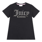 Juicy Couture T-Shirt tinta unita con Brillantini Nero per Bambina JBX6409 NERO JUICY COUTURE 
