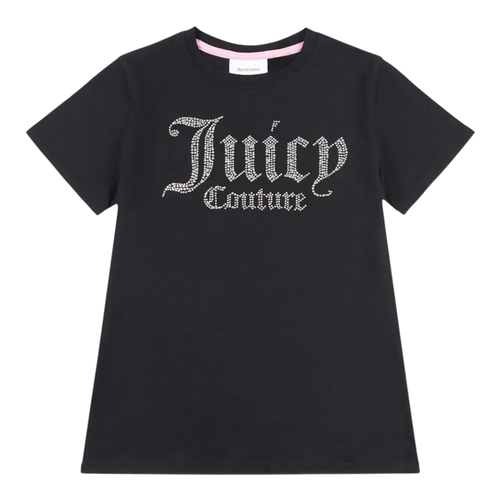 Juicy Couture T-Shirt tinta unita con Brillantini Nero per Bambina JBX6409 NERO JUICY COUTURE 
