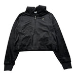 Juicy Couture Felpa con Zip E Cappuccio tinta unita In Velluto Nero per Bambina JBX6500 NERO JUICY COUTURE 