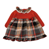 Juliana Abito Manica Lunga Stampa Fantasia Arancione per Neonata 24641 ARANCIONE JULIANA 