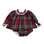 Juliana Camicia Manica Lunga con Culotte Rosso per Neonata 24667 ROSSO JULIANA 