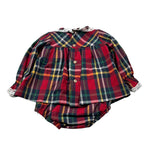 Juliana Camicia Manica Lunga con Culotte Rosso per Neonata 24667 ROSSO JULIANA 