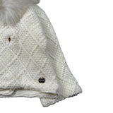 Juliana Cardigan tinta unita con Cappuccio Panna per Neonata 24699 PANNA JULIANA 