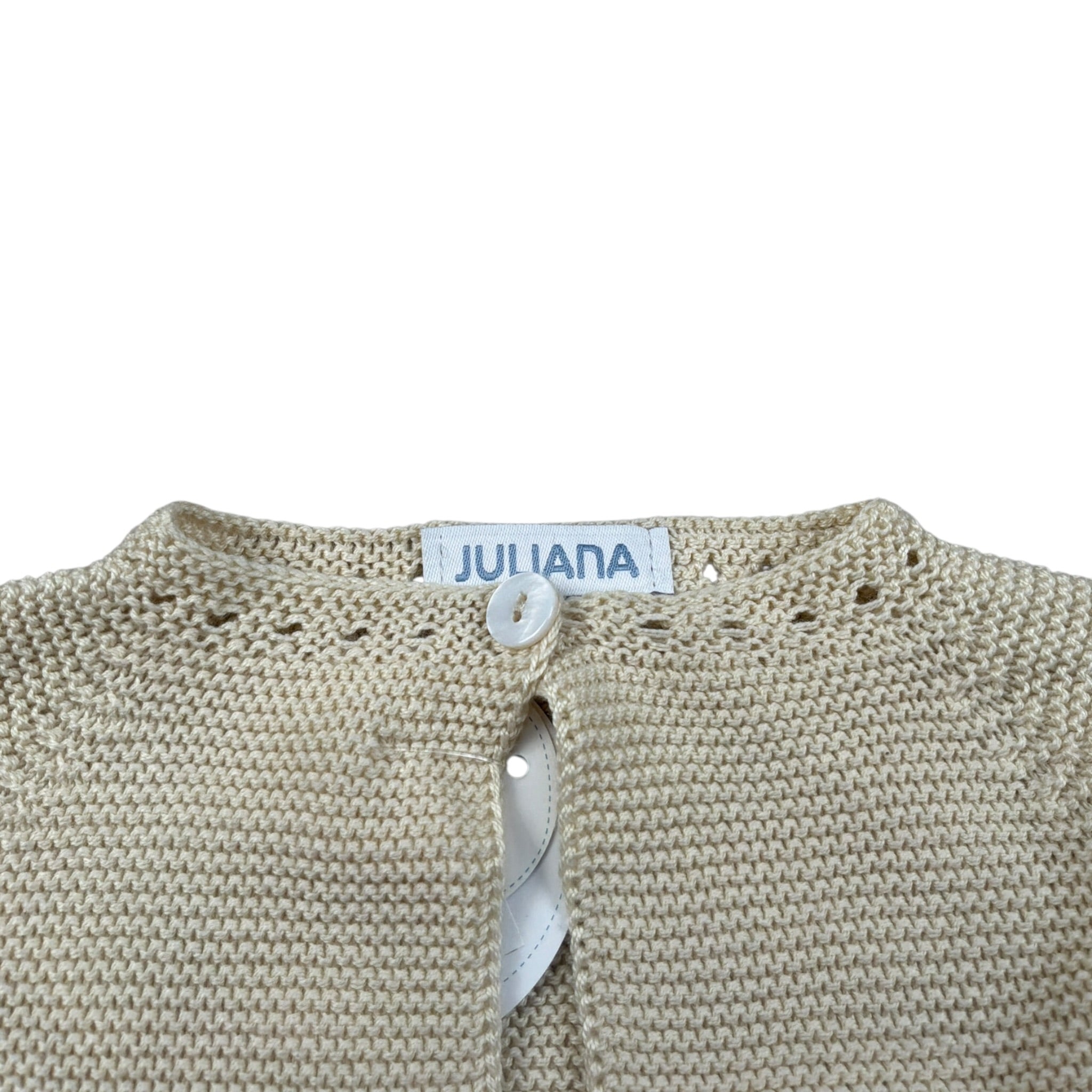 Juliana Coprispalle tinta unita con Trafori Beige per Neonata 25213 BEIGE JULIANA 