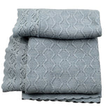 Juliana Coperta tinta unita con Ricami Azzurro per Neonata 25512 AZZURRO JULIANA 
