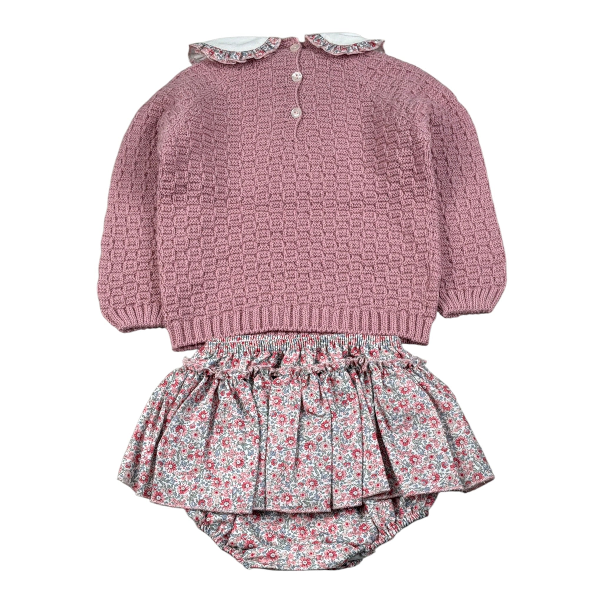 Juliana Completo 2 Pezzi Maglia-Culotte Rosa per Neonata 25603 ROSA JULIANA 