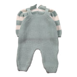 Juliana Completo 2 Pezzi Salopette-Maglia Verde Acqua per Neonato 25606X VERDE ACQUA JULIANA 