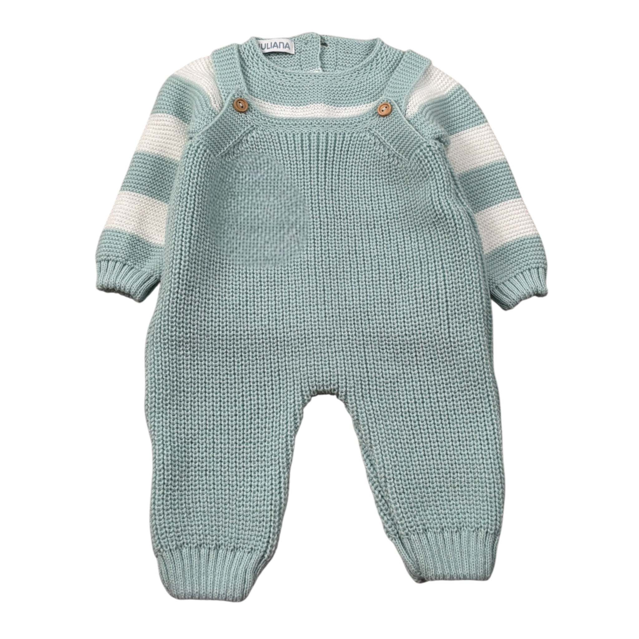 Juliana Completo 2 Pezzi Salopette-Maglia Verde Acqua per Neonato 25606X VERDE ACQUA JULIANA 