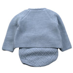 Juliana Completo 3 Cardigan-Camicia-Pagliaccetto Azzurro per Neonato 25608 AZZURRO JULIANA 