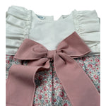Juliana Pagliaccetto Manica Lunga con Fiocco Bianco/Rosa per Neonata 25640 BIANCO/ROSA JULIANA 
