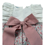 Juliana Pagliaccetto Manica Lunga con Fiocco Bianco/Rosa per Neonata 25640 BIANCO/ROSA JULIANA 