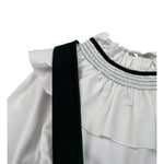 Juliana Completo 2 Pezzi Camicia-Salopette Bianco/Verde per Neonata 25682 BIANCO/VERDE JULIANA 