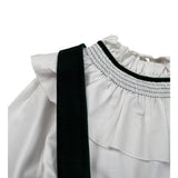 Juliana Completo 2 Pezzi Camicia-Salopette Bianco/Verde per Neonata 25682 BIANCO/VERDE JULIANA 